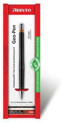 Produktbild von Aristo Feinminenstift Geo-Pen schwarz 0,5 Ersatzminen, Ecoblister