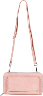 Produktbild von styleBREAKER Damen Handy Geldbörse mit Schultergurt und RFID Kartenhülle | Crossbody Umhängetasche mit Handyfach Reißverschluss Clutch 20x11 cm