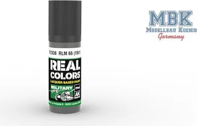 Imagen del producto de AK Interactive S.L. AK-RC938 REAL COLORS: RLM 66 (1941), 17 m