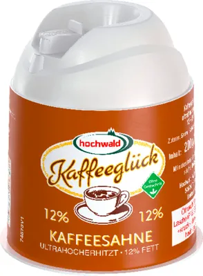 Produktbild von hochwald Kaffeesahne 04184 12Prozent 200g