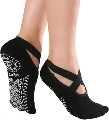 Produktbild von CHPN – Yogasocken – 1 Paar – rutschfest – Sportsocken – Damen – Schwarz – Pilatessocken – Ballettsocken – Fitnesssocken – Yogasocken – Tanzsocken – Größe 36/40