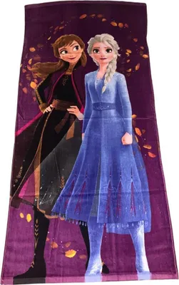 Immagine prodotto di Telo mare Disney Frozen con Anna ed Elsa | 70x140cm | 100% cotone