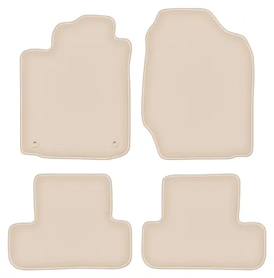 Produktbild von Velours-Fußmatten für Toyota Corolla Verso I 2001-2004 (Minivan) – 4-tlg, Beige, passgenau – Wielganizator FORTUNA