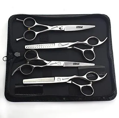 Immagine prodotto di Forbici professionali per capelli, 6/6,5 pollici, acciaio 440C, acciaio inossidabile, confezione da 4 pezzi