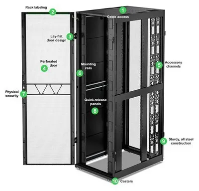Obrázek produktu pro APC AR3388B2, 52U, Vylepšená správa kabelů, 205,6 kg, Bílá