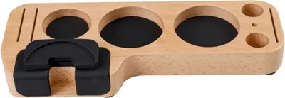 Produktbild von Kaffee-Tamper-Basis, Tamper-Basis aus Holz, stabiler Tamper-Ständer für den Schreibtisch, elegantes Tamper-Zubehörset