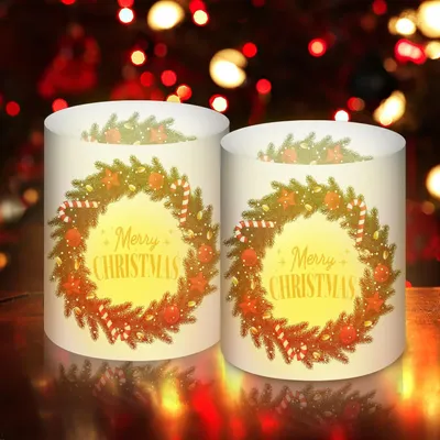 Productafbeelding van 10 stuks windlicht kersttafeldecoratie, kersttafeldecoratie, kerstdecoratie, voor theelichtjes en kaarsen