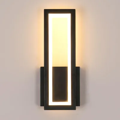 Productafbeelding van Osairous Wandlamp LED, modern design. Wandlamp, 16W, 2000 lumen, 3000K, 32 cm – zwart, 3000K