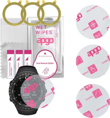 Produktbild von apgo 3 Stück Schutzglas, klar, kompatibel mit Suunto Core Classic Smartwatch, Hybrid 8H, Ersatz für Hartglas, Displayschutzglas, Bildschirmschutz, Displayschutz, kratzfest