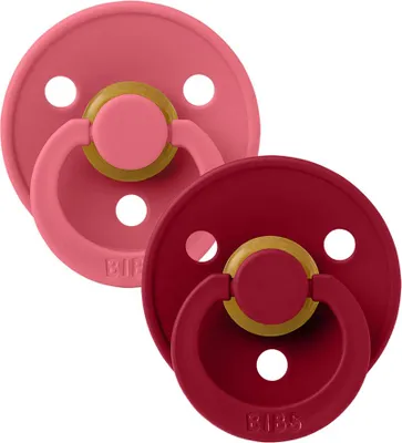 Obrázek produktu pro BIBS Colour dudlíky z přírodního kaučuku 2 ks vel. 2 Coral / Ruby