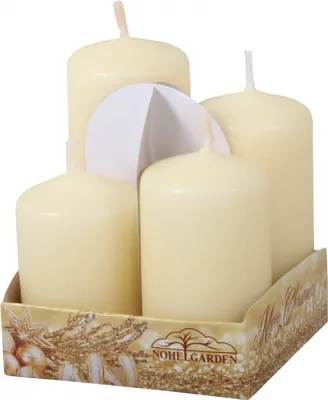 Zdjęcie produktu dla Świece adwentowe STAGED matowe d4x6/7/8/9cm 4szt