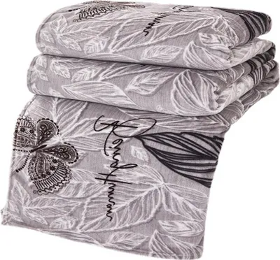 Produktbild von INF Graue Flanell-Fleece Decke - Weiche, Warme Kuscheldecke für Alle Jahreszeiten S