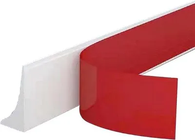 Produktbild von Selbstklebender Duschabdichtungsstreifen - Wasserstopp für rahmenlose Duschtüren - Flexible TPE-Duschschwelle (weiß, 2m)