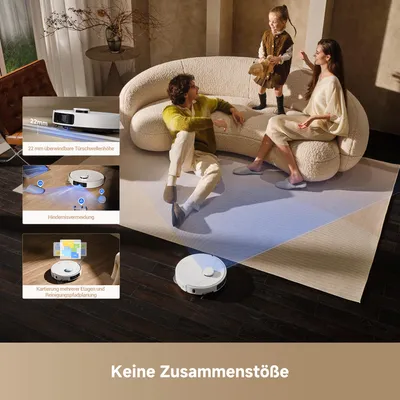Produktbild von MOVA P50 Ultra Saugroboter mit flexiblem Wischmopp, 19.000 Pa Saugkraft, automatische Wischmoppreinigung bei 75 ℃, automatische Leerung & Nachfüllung
