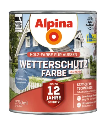 Produktbild von Alpina Wetterschutzfarbe 0,75 L friesenblau