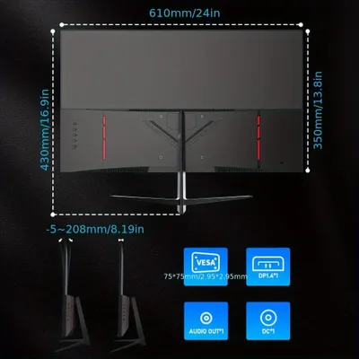 Productafbeelding van Monitor - Computerscherm - Beeldscherm - Display - Gaming Monitor - 24 Inch - 180Hz Verversingssnelheid