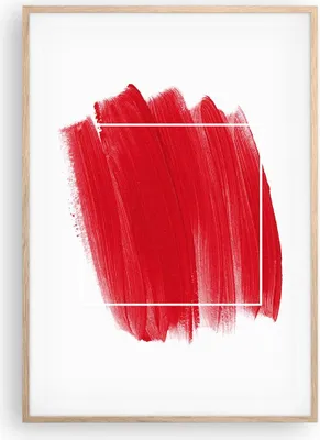 Produktbild von Gerahmtes Poster - Rahmen in heller Eiche - Rot Farben Stück - 70x100 cm - Wand Bild - Wanddeko - Wandbilder - Kunstposter - Wandposter - Bilderrahmen - Bilder - Kunstdruck - P2NPA70x100-5067