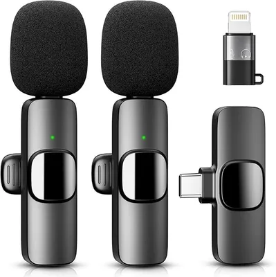 Produktbild von Kabelloses Lavaliermikrofon für iPhone – Android-Computer für Live-Streaming, Videoaufnahmen, YouTube, TikTok, Vlog.
