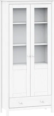 Obrázek produktu pro Vitrína 2 dveře + 1 zásuvka TORINO bílá