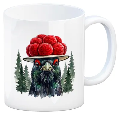 Produktbild von Auerhahn mit Bollenhut Kaffeebecher Schwarzwald Motiv