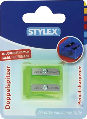 Obrázok produktu pre Stylex 34230, Ručný orezávač ceruzky, Rôzne farby, Plast, Blistr, 1 kusov, Nemecko