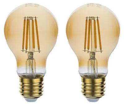 Productafbeelding van Optonica LED Peerlamp A60 E27 Goudkleurig - 8W 720lm 2300K - Extra Warmwit Dimbaar - Vervangt 70W - 2 stuks
