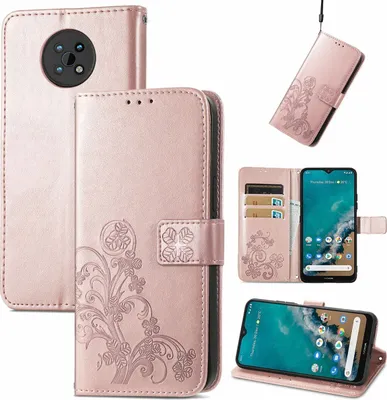 Produktbild von König Design Hülle kompatibel mit Nokia G50 Kunstleder Handyhülle - Handy Case Rose Gold