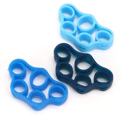 Produktbild von 3 Stück Silikon-Finger-Krafttraining, Widerstandsgürtel, Zugring, Handdehner