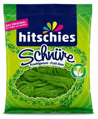 Produktbild von Hitschies Schnüre Apfel, Fruchtgummi 125g