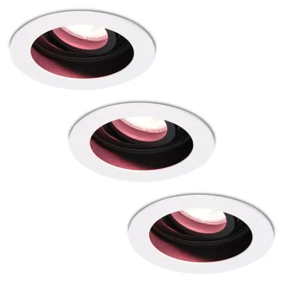 Produktbild von hoftronicsmart LED Einbaustrahler 3er Set 5W RGBWW GU10 Weiß IP20 Schwenkbar