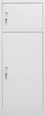 Produktbild von "WINTER SALE" Sattelschrank Hellgrau 53x53x140 cm Stahl - Aktenschränke NEU5035309