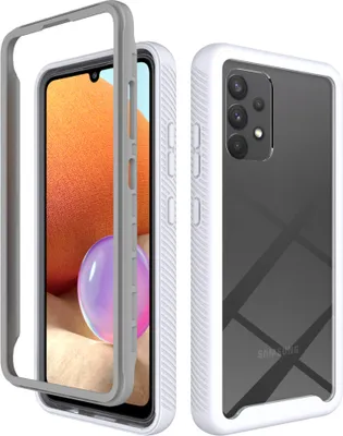 Produktbild von Samsung Galaxy A32 4G Hülle, LaimTop Transparente Rückseite TPU Bumper Schutzhülle für Samsung Galaxy A32 4G Weiß