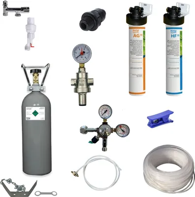 Produktbild von Anschlußpaket Auftisch Wasser Sprudel Tafelwassergerät & Ultra Filter & 2 Kg CO2