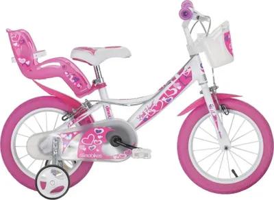 Image de Dino petit cœur 16 pouces 31 cm fille Knijprem blanc rose