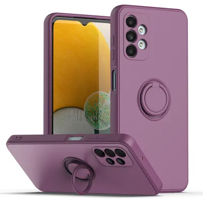 Obrázek produktu pro Samsung A13 4G Pouzdro, s prstencovým držákem a stojánkem, odolné proti poškrábání, měkký silikon pouzdro pro Samsung Galaxy A13 4G Fialová