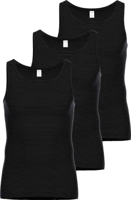 Produktbild von AMMANN Herren Unterhemd 3er Pack - Jeans, Verlängerter Rücken, Baumwollmischung Anthrazit XL