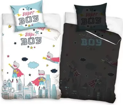 Produktbild von Super Boy Bettbezug Glow in the Dark - 140 x 200 cm - Baumwolle