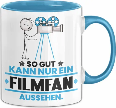 Produktbild von Filmfan Geschenk Tasse So Gut Kann Nur Ein Filmfan Aussehen Geschenkidee Kaffee-Becher (Blau)