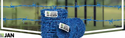 Obrázek produktu pro Ostnatý drát - 2,5 mm - 100 m - modrý - lehký a odolný proti povětrnostním vlivům