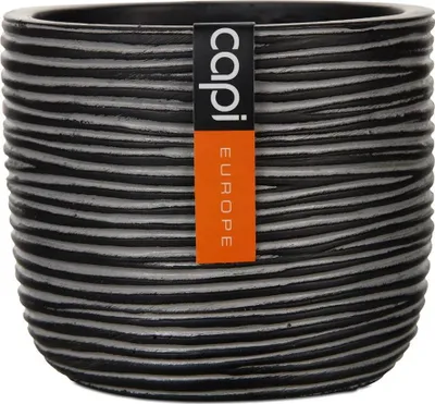 Capi Vaso Basso Elegante Waste Rib 46x58 cm Grigio | Leroy Merlin
