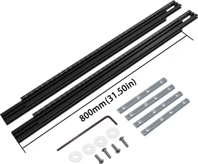 Zdjęcie produktu dla Szyna prowadząca do frezarki górnowrzecionowej - 80 cm - Regulowana prowadnica równoległa - Do frezarki górnowrzecionowej/krawędziowej - Frezowanie rowków i grawerowanie - Jasnoszary