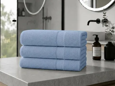 Obrázek produktu pro Ručník CLARYSSE ELEGANCE 60x110 modrý, 100% bavlna, Obrázek vytvořený pomocí AI
