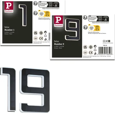 Produktbild von Paulmann Bundle Solar LED Hausnummernleuchte Nummer 19