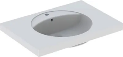 Produktbild von Keramag Waschbecken Preciosa 124280, 80x55cm weiß(alpin) mit Hahnloch, mit Überlauf 124280000