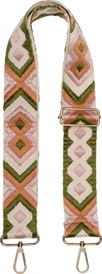 Produktbild von styleBREAKER Taschen Schulterriemen verstellbar mit buntem Ethno Muster, Wechsel Taschengurt, Karabiner, Handyband 02013024