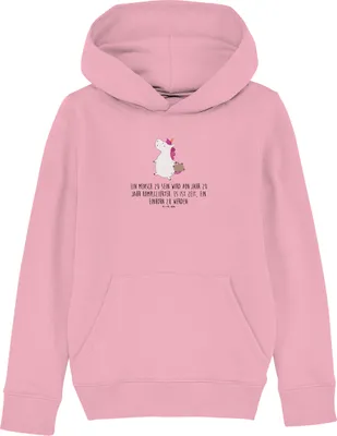 Produktbild von Mr. & Mrs. Panda Kinderpullover Einhorn Koffer 9-11 Jahre (134/146) - Baumwolle Pink - Geschenk, Pullover, Hoody, Sweatshirt, Verreisen, Kapuzenpulli, Reise, Hoodie, Unicorn