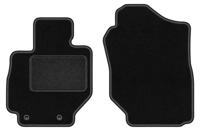 Produktbild von Velours-Fußmatten Vorne passend für Suzuki Jimny II (Feld, Bj. 2018-) –  schwarz, passgenau, mit Befestigungen set 2 Stk. - STANDARD