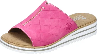 Produktbild von Rieker Damen Pantolette Keilabsatz Clog V0673, Größe:42 EU, Farbe:Rosa