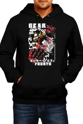Produktbild von Herren Kapuzenpullover Anime Manga One Manga Piece Anime 11 Straw Hat, Man M / Schwarz