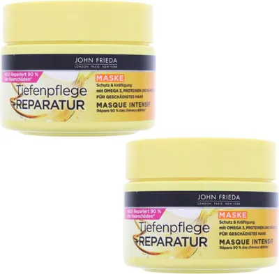 Produktbild von 2 x John Frieda Tiefenpflege + Reparatur Maske je 250ml